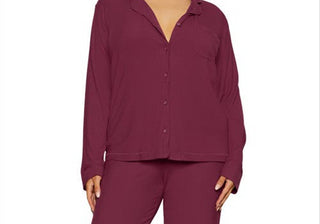 SKIMS Rib Pajamas in Wine Size 2X