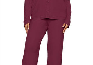SKIMS Rib Pajamas in Wine Size 2X