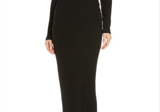 Skims Women's Onyx Soft Lounge Long Sleeve Dress Size Small