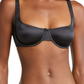 SKIMS Stretch Satin Underwire Bra in Onyx Size 34DD