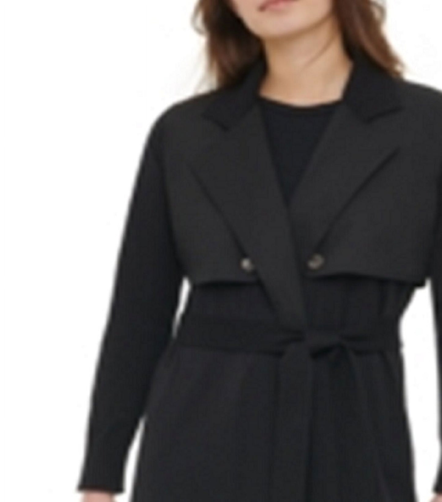 Calvin Klein Women's Black Trench Cardigan Size Large