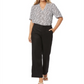 NYDJ Women's The Trouser Linen Blend Pants Black Size 2