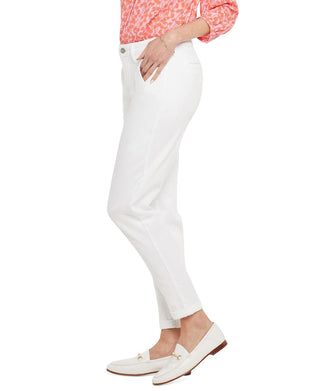 NYDJ Women's Carrot Slim Fit Pants White Size 10