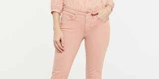 NYDJ Women's Straight Leg Ankle Jeans Brown Size 8