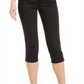 Nydj Aubrey Crop Slim Straight Leg Jeans In Black Size 00