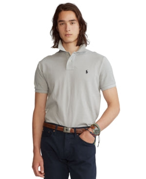 Polo Ralph Lauren Men s Classic-Fit Mesh Polo Shirt in Soft Grey-Size Large