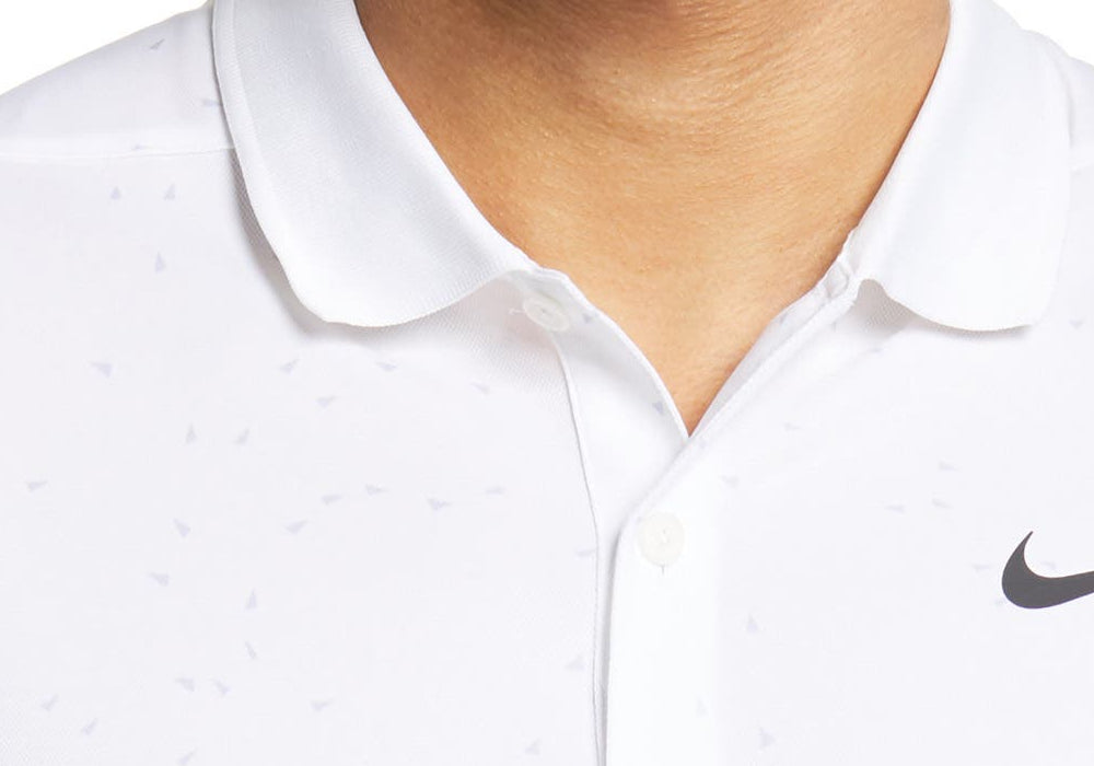 Nike Golf Dri-Fit Victory Polo In White/Black Size Large