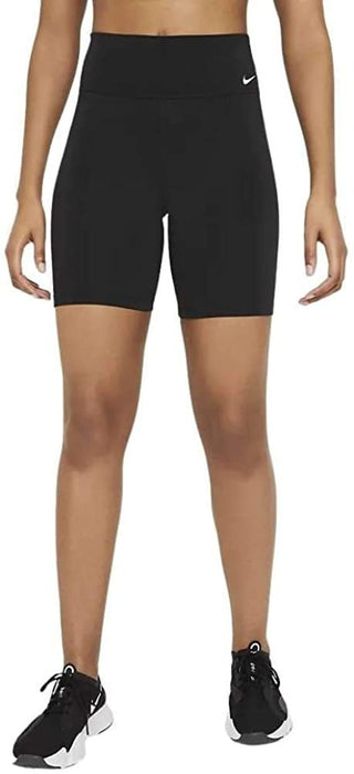 Nike One Mid-Rise Bike Shorts - Black/White Size M