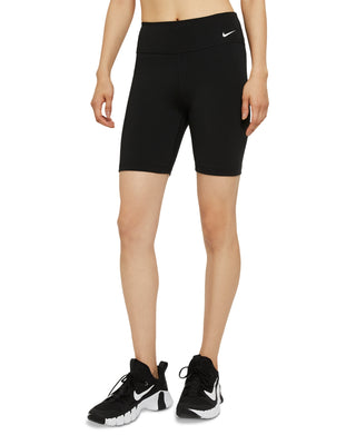 Nike One Mid-Rise Bike Shorts - Black/White Size M