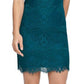 Kensie Women's Scallop Lace Sheath Dress Blue Size 10