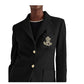 Ralph Lauren Women's Patch Jacquard Blazer Black