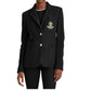 Ralph Lauren Women's Patch Jacquard Blazer Black