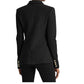 Ralph Lauren Women's Patch Jacquard Blazer Black