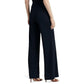 Ralph Lauren Women's Sheer Button Detail Elastic Waist Wide Leg Pants Blue Size Large