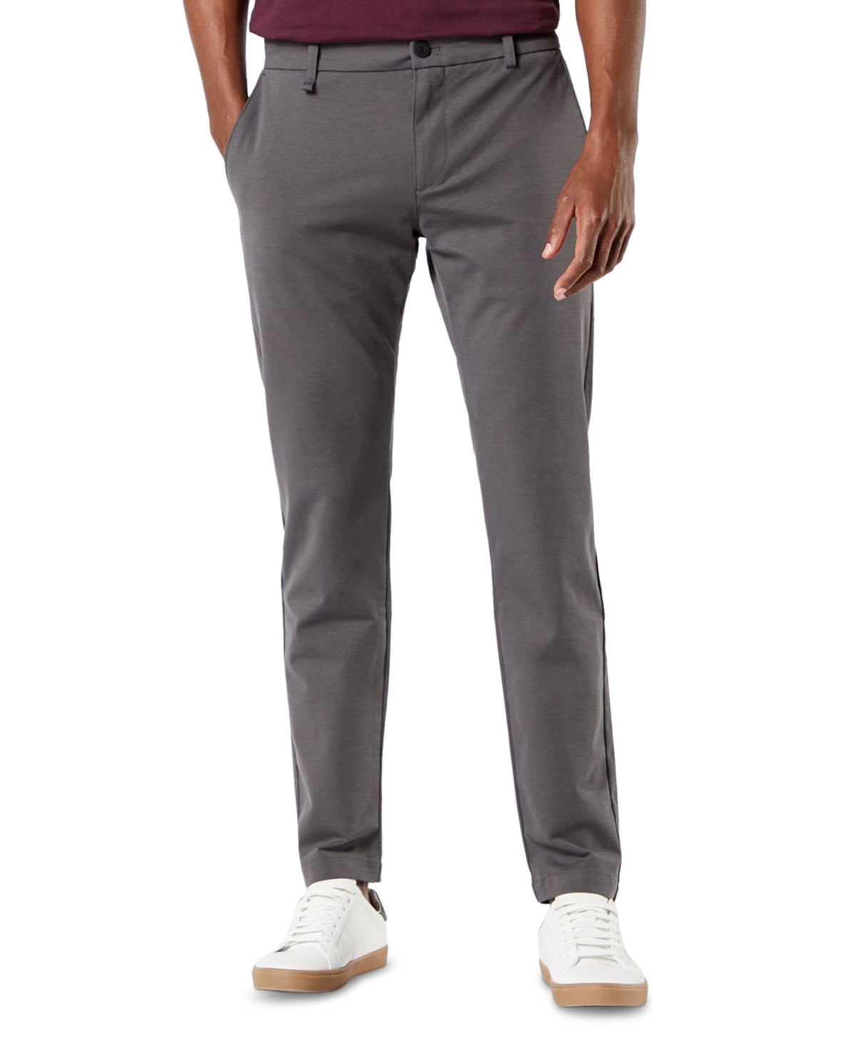 Dockers Men's Alpha Tapered Fit Stretch Chino Pants Gray Size 33X32