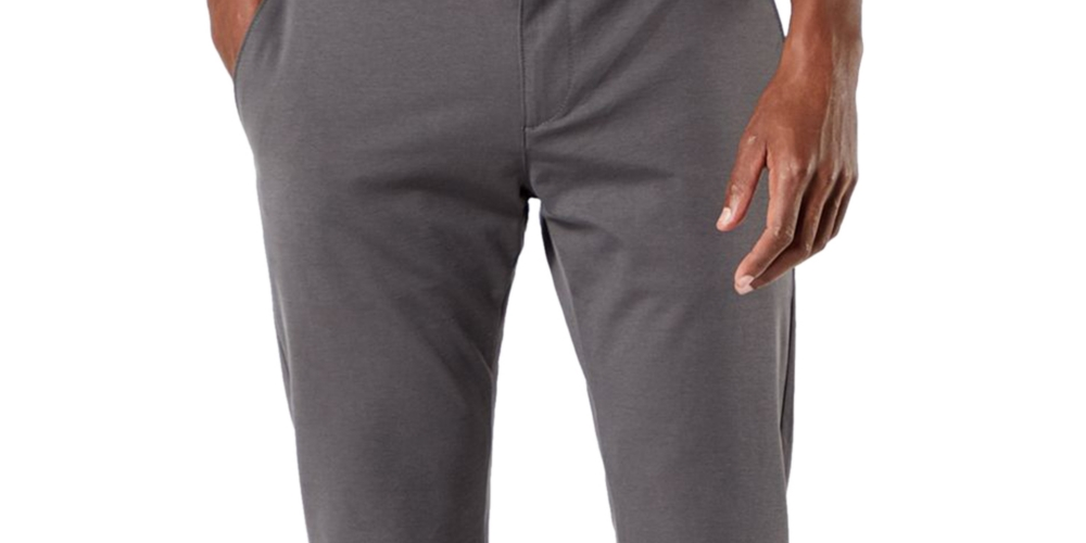 Dockers Men's Alpha Tapered Fit Stretch Chino Pants Gray Size 33X32