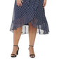 Jessica Howard Women's Dot Print Sleeveless Dress Blue Size 22W