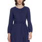 Jessica Howard Women's Ruffled High Low Dress Blue Size 8 Petite