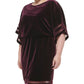 Jessica Howard Women's Velvet Blouson Dress Red  Size 3X
