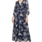 Jessica Howard Women's Chiffon Gown Blue Size 4 Petite