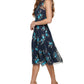 Vince Camuto Women's Floral Embroidered Halter Style Dress Green Size 6