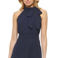 Vince Camuto Women's Tie Neck A Line Dress Blue Size 14