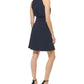 Vince Camuto Women's Bow Neck Fit & Flare Dress Blue Size X-Small