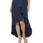 Jessica Howard Women's Ruffled High Low Dress Blue Size 12 Petite