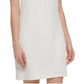 Jessica Howard Women's Ruffle Neck Shift Dress White Size 6