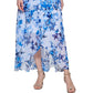 Jessica Howard Women's Tie Waist Chiffon Dress Blue Size 14