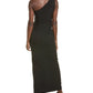 Vince Camuto Black One-Shoulder Ruffle Gown Size 8