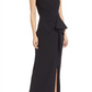 Vince Camuto Black One-Shoulder Ruffle Gown Size 8