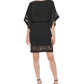 Jessica Howard Women's Lace Inset Blouson Dress Black Size 6