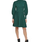Vince Camuto Women's Mock Neck Puff Sleeve Dress Green Size X-Large