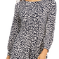 Jessica Howard Women's Animal Print A Line Dress Blue Size 8 Petite