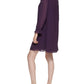 Jessica Howard Women's Chiffon Mini Shift Dress Purple Size 14