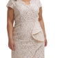 Vince Camuto Women's Ruffle Trim Lace Dress White Size 18W