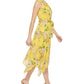 Jessica Howard Women's Pleated Neck Tie Waist Dress Yellow Size 6