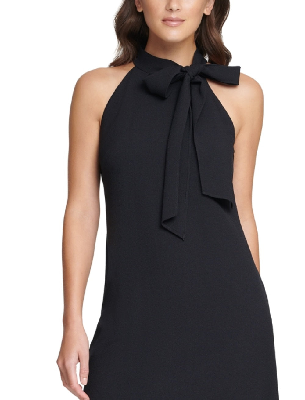 Vince Camuto Women's Bow Neck Halter Dress Black