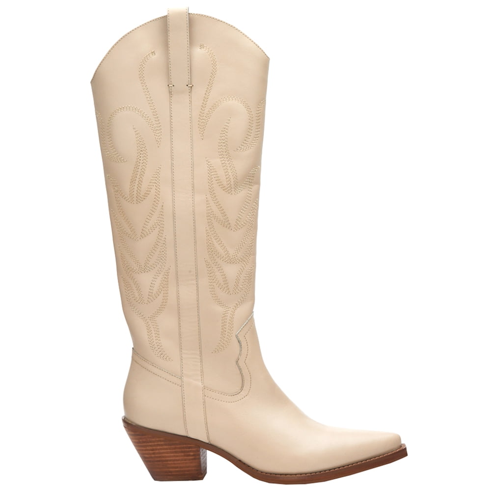 Coconuts by Matisse Agency Western Pointed Toe Boot in Ivory , Size 9 White