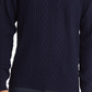 Peter Millar Men's Ridge Cable Navy Wool Blend Sweater - Size Large