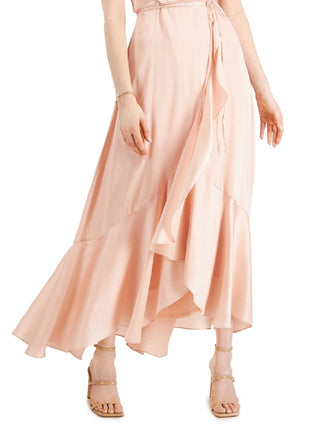 Taylor Women's Chiffon High Low Maxi Dress Pink Size 12