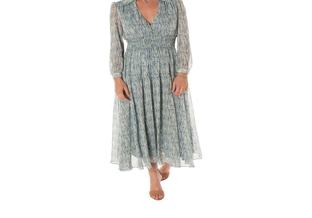 Women's Taylor Dress Smocked Waist Collared Midi Dress Size: 12 Brt Green