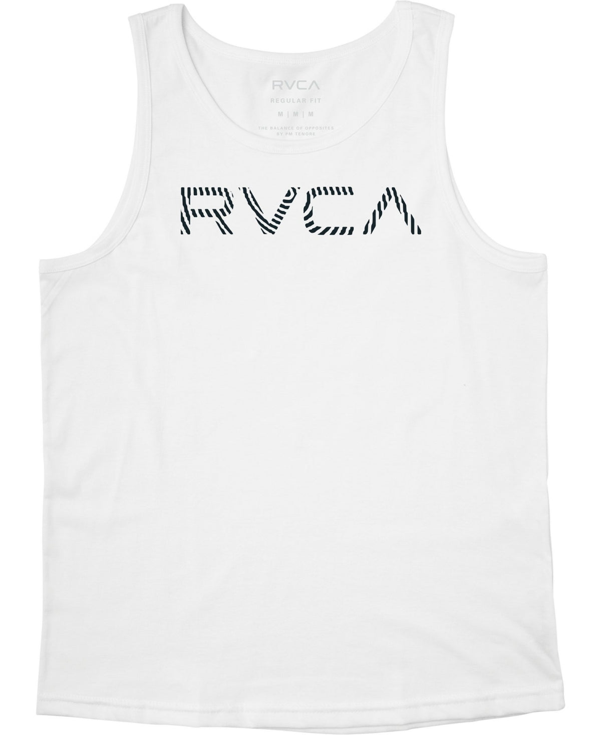 RVCA Men's Radar Tank Screen T-shirt White Size 2XL