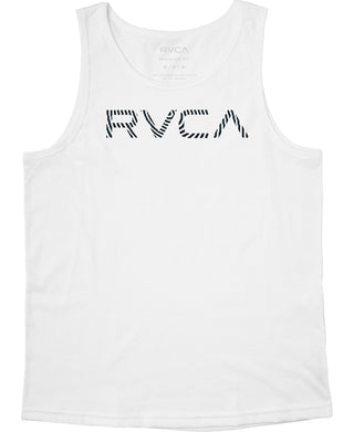 RVCA Men's Radar Tank Screen T-shirt White Size 2XL