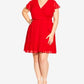 City Chic Plus Size Dobby Tie Dress