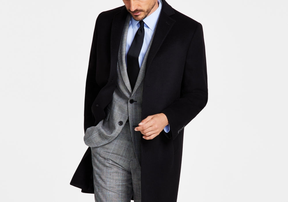 B By Brooks Brothers Men's Black Wool Overcoat Size Large