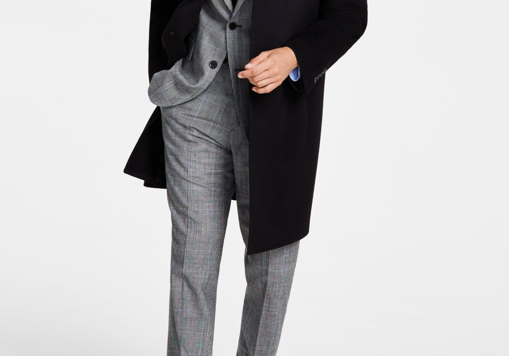 B By Brooks Brothers Men's Black Wool Overcoat Size Large