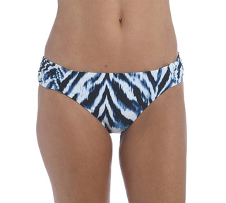 La Blanca Women's Indigo Animal Instinct Reversible Hipster Bikini Bottoms Blue Size 14