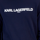 Karl Lagerfeld Paris Men's Slim Fit French Terry Logo Sweatshirt Blue